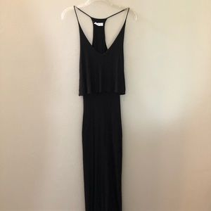 Black strappy maxi dress